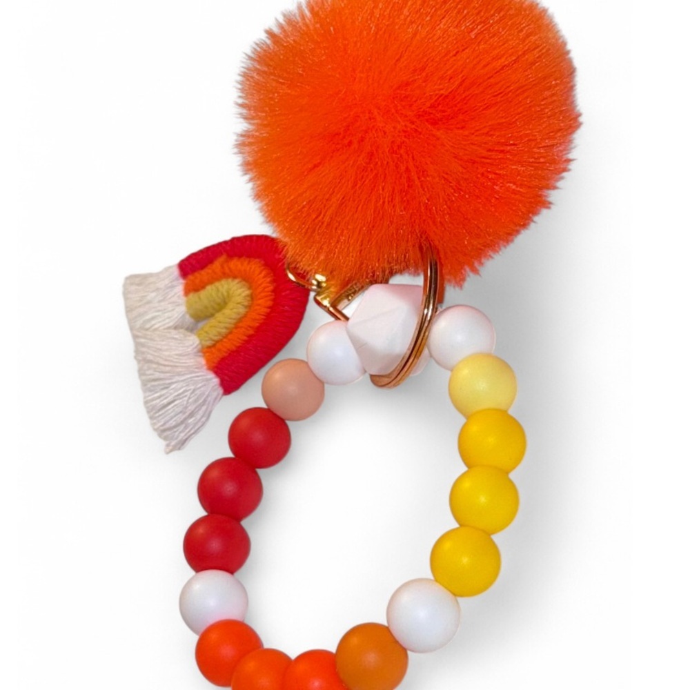 Ember Rainbow Womens Silicone Beaded Keychain - Picture 4 of 5